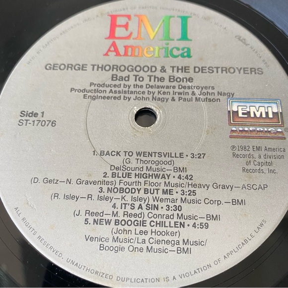 George Thorogood & The Destroyers Bad to the Bone Vinyl Record - Picture 4 of 7
